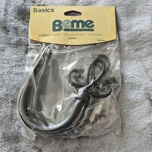 NWOT Set Of 2 Black Curtain Holdbacks